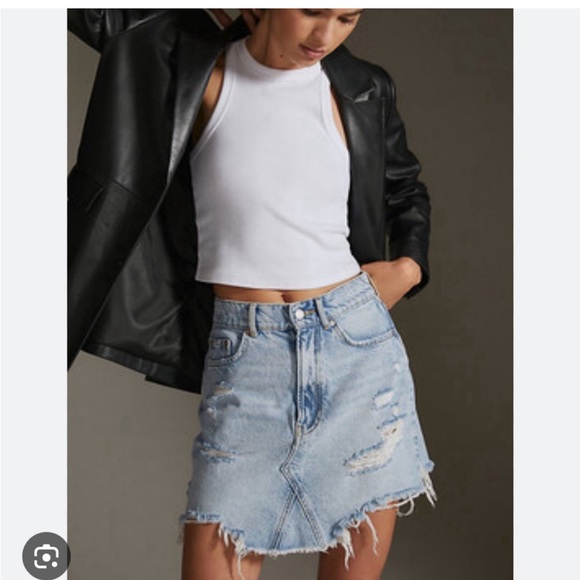 Pilcro frayed denim skirt - Picture 2 of 5